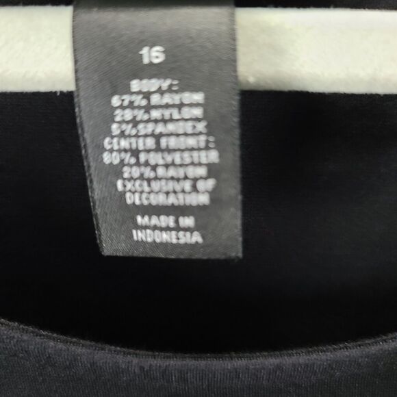 Lane Bryant Womens Dress Multicolor Size 16 Rayon Blend Stretch Lace Side Zip - Picture 7 of 12